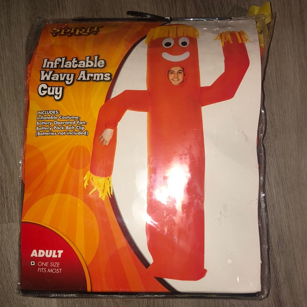 Adult inflatable wavy arms guy costume from spirit